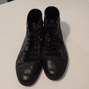 Gucci black high top gg print